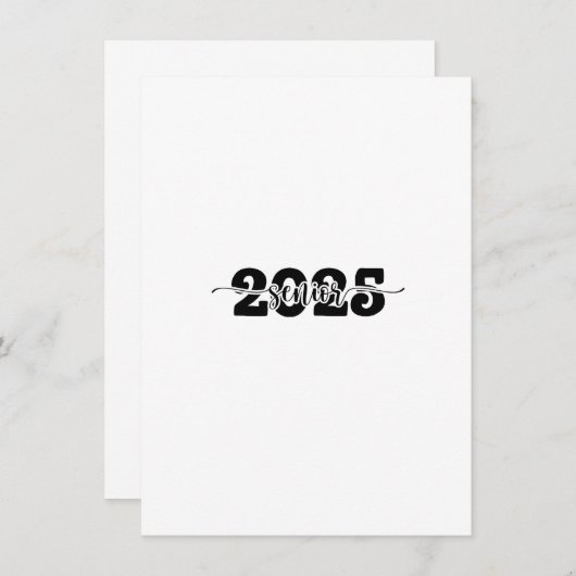 2025 Afstudeerklas van 2025 School Kaart (Voorkant / Achterkant)