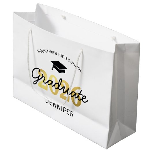 2025 Afstuderen Afstuderen cadeau Groot Cadeauzakje (Voorkant Gekanteld)