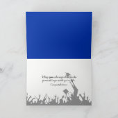 2025 Afstuderen Blauw en Zwart Schoolkleuren Kaart (Binnen)