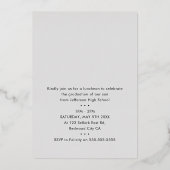 2025 AFSTUDEREN foto Modern Simple Script Gold Folie Uitnodiging (Achterkant)