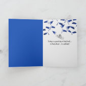 2025 Afstuderen in blauw en goud Kaart (Binnen)