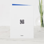 2025 Afstuderen in blauw en goud Kaart (Achterkant)