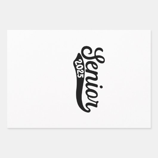 2025 Afstuderen laatste schooldag Inpakpapier Vel (Voorkant)