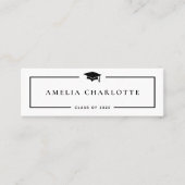 2025 Afstuderen Naam Kaarten - Modern Minimalist Contactkaartje (Voorkant)