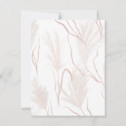 2025 Afstuderen Pampas Grass Uitnodiging (Achterkant)