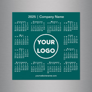 2025 Agenda Logo op Tealgroene Magneet