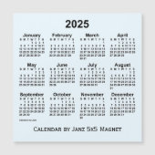 2025 Alice Blue Calendar van Janz 5x5 Magnet (Voorkant)