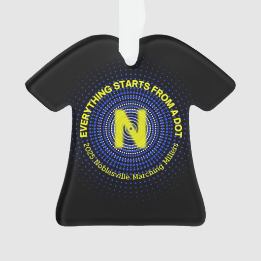 2025 Alles begint bij een stip marcherende molenaa Ornament (voorkant)