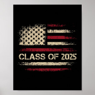 2025 Amerikaanse vlag Amerikaanse Afstuderen jonge Poster