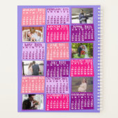 2025 Année Calendrier mensuel 12 Photo Collage ros (Dos)