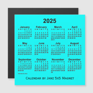 2025 Aqua Agenda van Janz 5x5 Magnet
