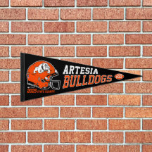2025 Artesia Bulldogs staatskampioenen wimpel vlag