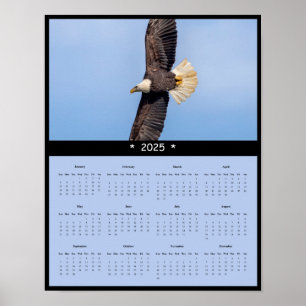 2025 Bald Eagle Muur Kalender Poster