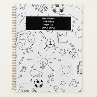 2025 Basisschool Leraar Wit & Zwart Planner