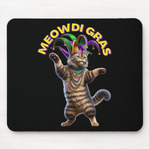2025 Bijpassende Mannen vrouwen Funny Meowdi Gras Muismat