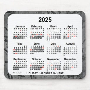 2025 Black Holiday Art Calendar van Janz Muismat