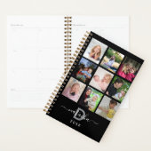 2025 Black Modern Creëer Uw eigen aangepaste famil Planner (Display)