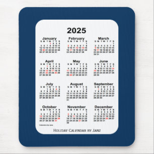 2025 Blauwe agenda van de vakantiepolitie van Janz Muismat