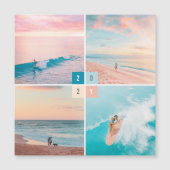 2025 Blocs de couleurs Nouvel An 4 Carte magnétiqu (Devant)