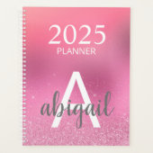2025 Blush Pink Parties scintillant Stylish Nom du (Devant)