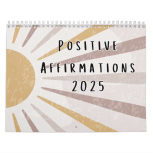 2025 Boho Positieve Affirmaties Quotes Kalender