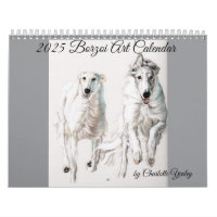 2025 Borzoi Art Calendar beroemd gemaakt door Char