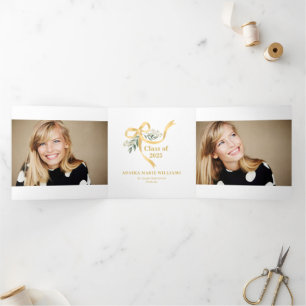 2025 Bow Afstuderen Multi Photo Drieluik Aankondiging