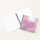 2025 Bruid Retro Roze script gepersonaliseerd Notitieboek (Binnen)