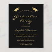 2025 Budget Modern Black Gold Graduation Party (Voorkant)