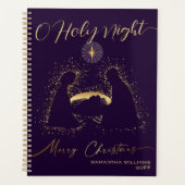 2025 Calendar Nativity Manger O Holy Night Script (Devant)
