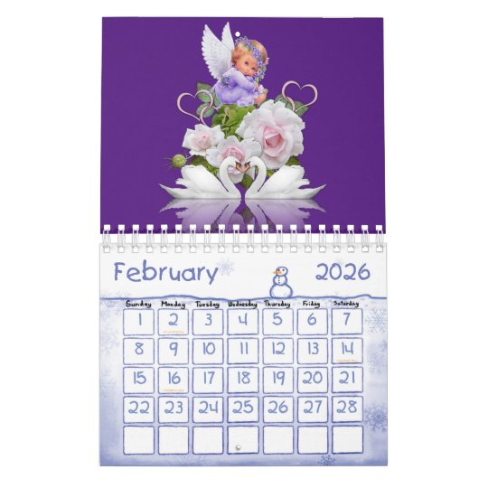 2025 Calendrier Baby Angel Chaque jour est une bén (Feb 2026)