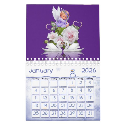 2025 Calendrier Baby Angel Chaque jour est une bén (Jan 2026)