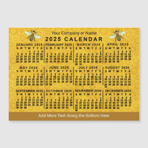 2025 Calendrier Bee Honeycomb Apiary Magnet person