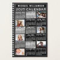 2025 Calendrier Black Mod 12 Photo Nom Du Collage