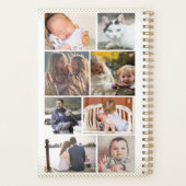 2025 Calendrier Blush Pink Gold Photo Collage Peti (Dos)