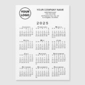 2025 Calendrier Business Logo Texte Blanc Magnet C (Devant)
