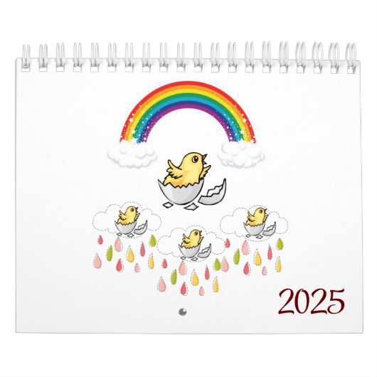 2025 Calendrier Chicks Rainbow (Protection)