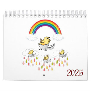 2025 Calendrier Chicks Rainbow