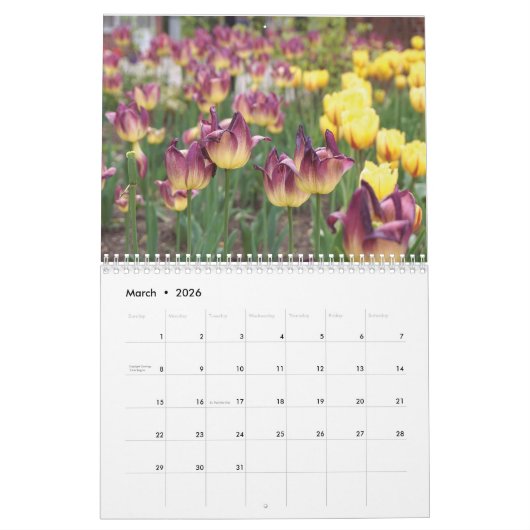 2025 Calendrier Fleurs classé 2 (Mar 2026)