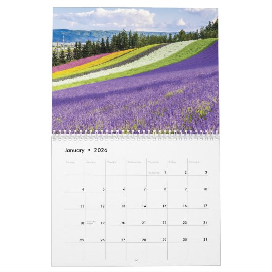 2025 Calendrier Fleurs classé 2 (Jan 2026)