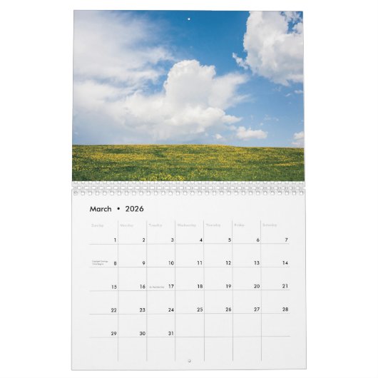 2025 Calendrier Fleurs classées (Mar 2026)