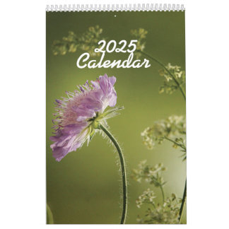 2025 Calendrier Fleurs classées