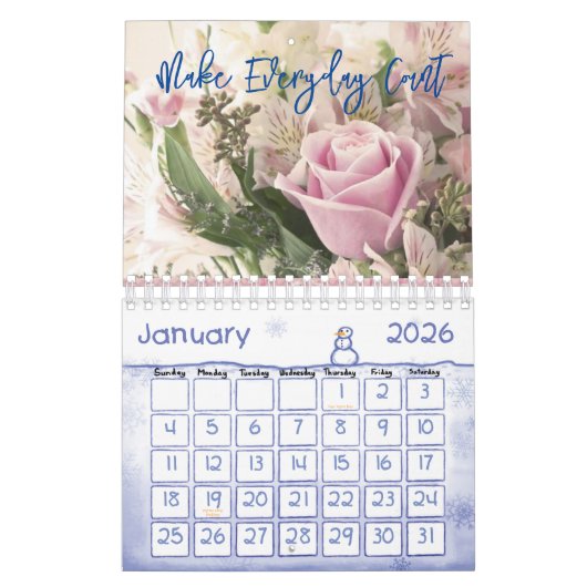 2025 Calendrier Floral Faire Compte Quotidien (Jan 2026)