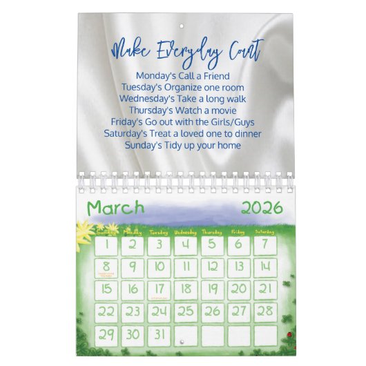 2025 Calendrier Floral Faire Compte Quotidien (Mar 2026)