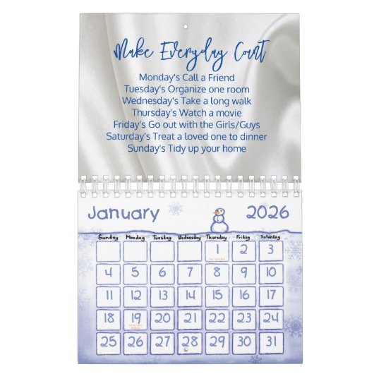 2025 Calendrier Floral Faire Compte Quotidien (Jan 2026)