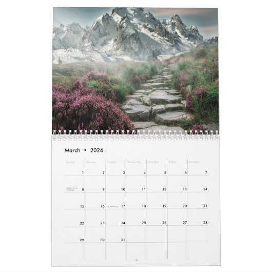 2025 Calendrier jardins Fleurs 2 (Mar 2026)