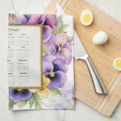 2025 Calendrier Pansies de serviettes (Quart Plié)