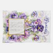 2025 Calendrier Pansies de serviettes (Horizontal)