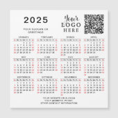 2025 Calendrier QR Code Entreprise Logo Magnet (Devant)