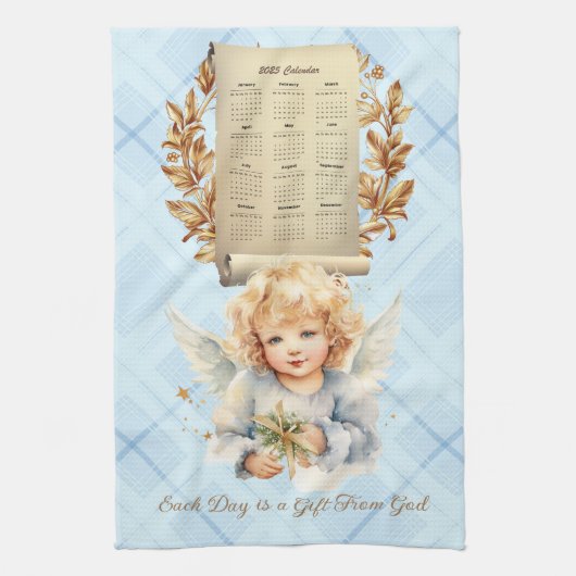 2025 Calendrier Serviette Chaque jour est un cadea (Vertical)